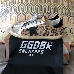 Golden Goose leopard superstars